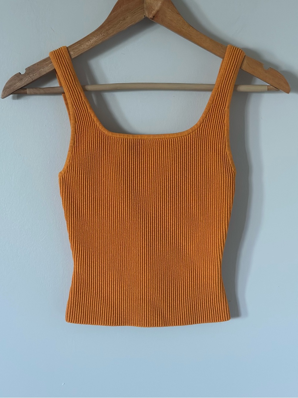 Aritzia Babaton Sculpt Knit Square Neck Cropped Tank Top